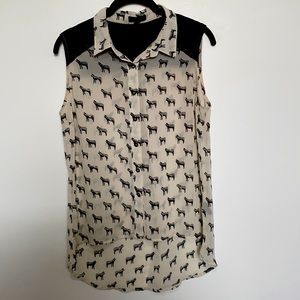 Mine Woman’s Large Sheer Sleeveless Blouse